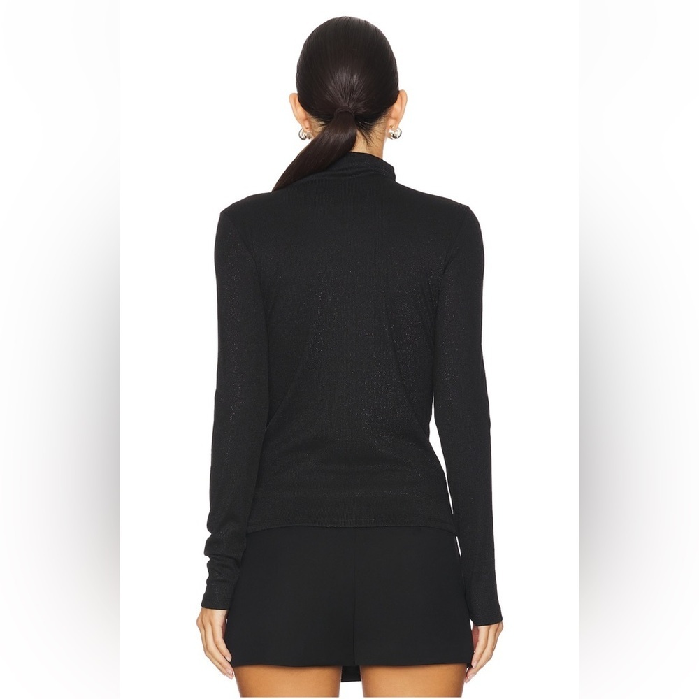 Frame Denim Black Ribbed Turtleneck Top - Picture 2 of 6